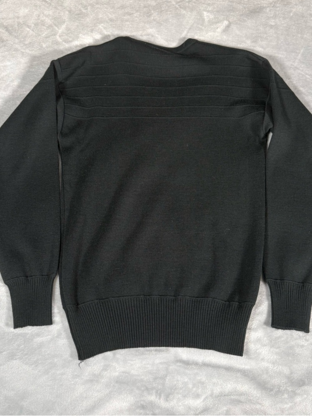 Vintage Hermans Sweater Mens M (Fits S) Slim Fit Wool Acrylic Black - Picture 3 of 7
